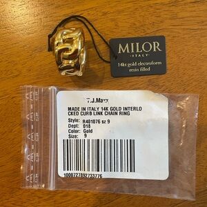 Milor Gold Interlocking Chain Ring